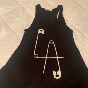 LA safety pin tank top